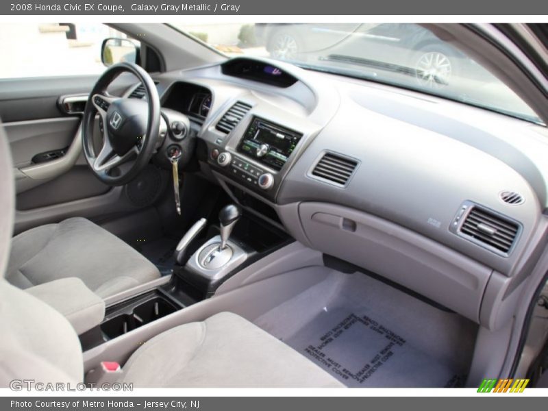 Galaxy Gray Metallic / Gray 2008 Honda Civic EX Coupe