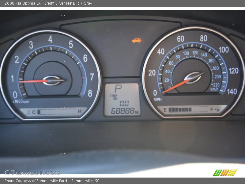 Bright Silver Metallic / Gray 2008 Kia Optima LX