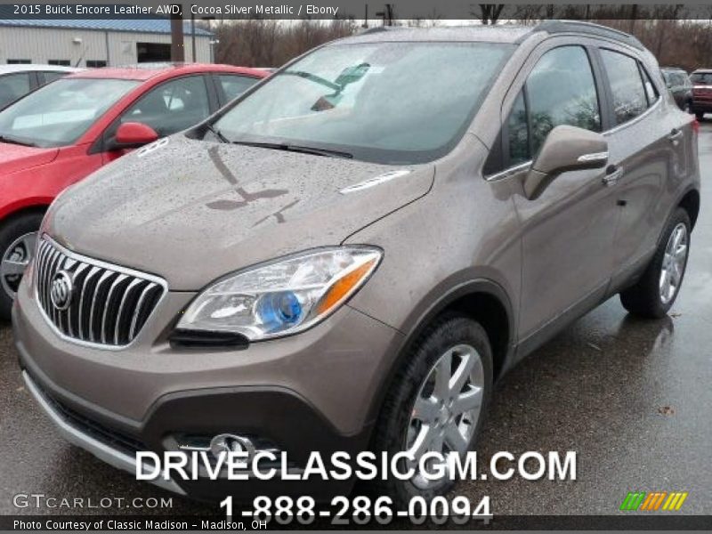 Cocoa Silver Metallic / Ebony 2015 Buick Encore Leather AWD