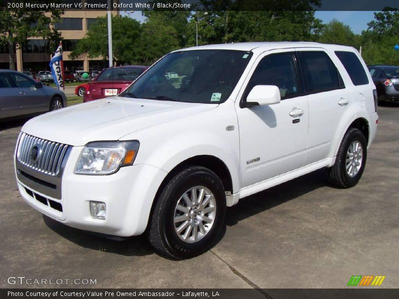 Oxford White / Black/Stone 2008 Mercury Mariner V6 Premier