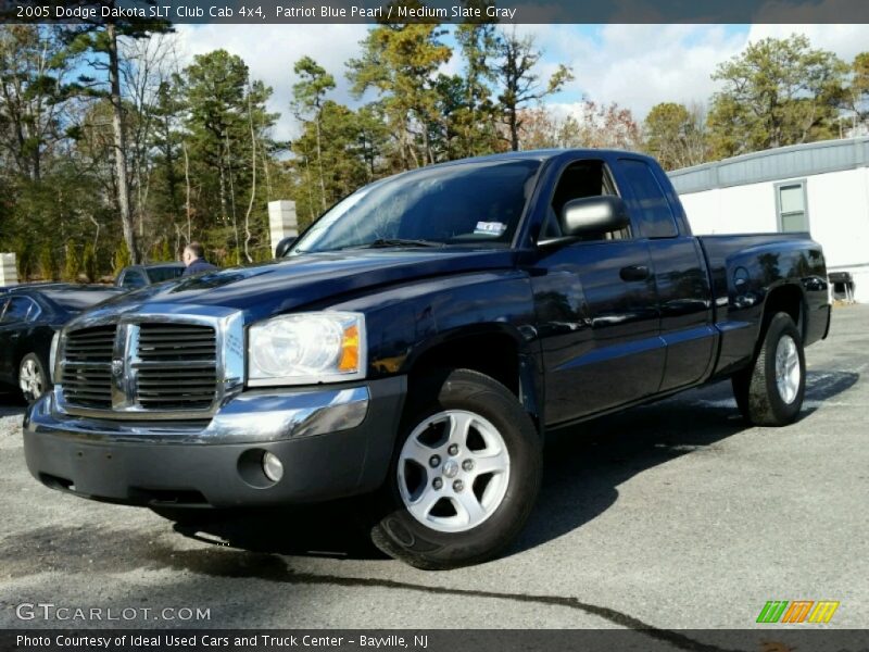 Patriot Blue Pearl / Medium Slate Gray 2005 Dodge Dakota SLT Club Cab 4x4