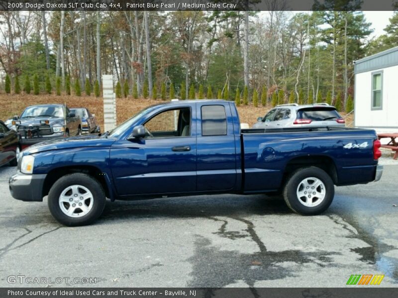 Patriot Blue Pearl / Medium Slate Gray 2005 Dodge Dakota SLT Club Cab 4x4