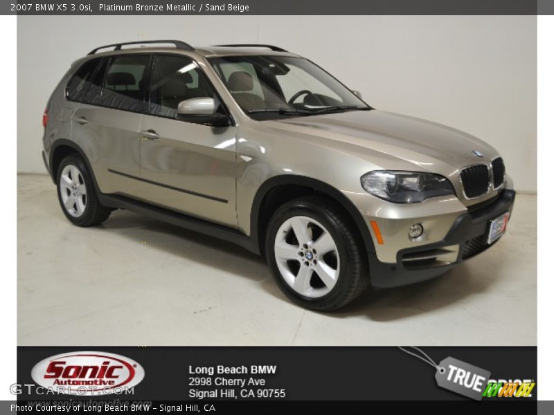 Platinum Bronze Metallic / Sand Beige 2007 BMW X5 3.0si