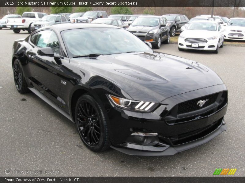 Black / Ebony Recaro Sport Seats 2015 Ford Mustang GT Premium Coupe