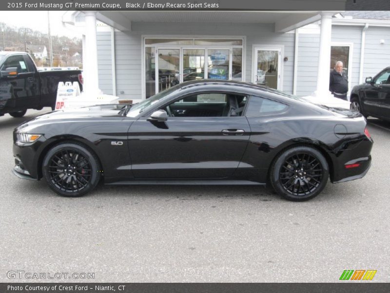 Black / Ebony Recaro Sport Seats 2015 Ford Mustang GT Premium Coupe