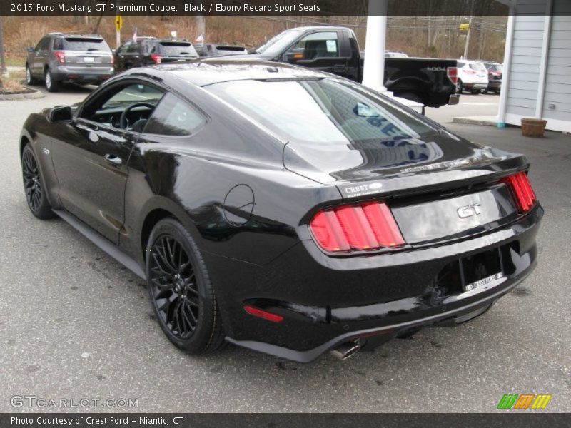 Black / Ebony Recaro Sport Seats 2015 Ford Mustang GT Premium Coupe