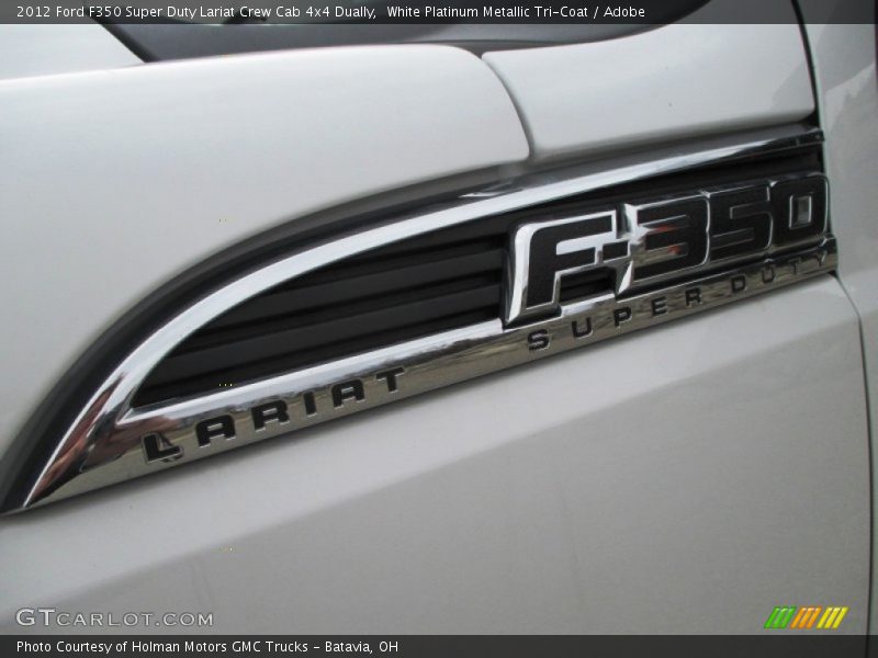 White Platinum Metallic Tri-Coat / Adobe 2012 Ford F350 Super Duty Lariat Crew Cab 4x4 Dually