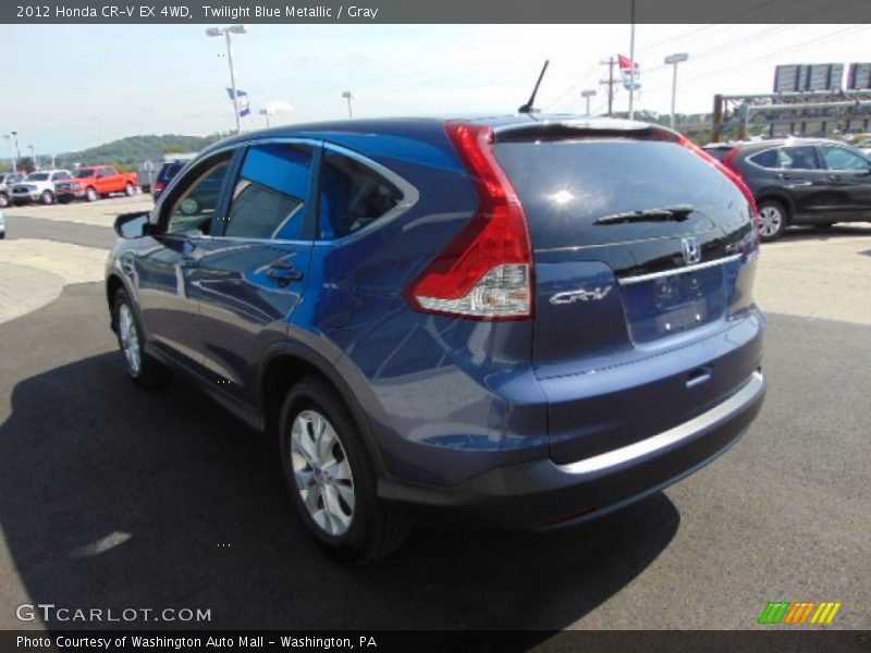 Twilight Blue Metallic / Gray 2012 Honda CR-V EX 4WD
