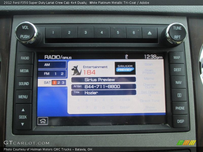 White Platinum Metallic Tri-Coat / Adobe 2012 Ford F350 Super Duty Lariat Crew Cab 4x4 Dually