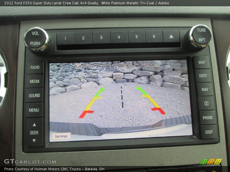 White Platinum Metallic Tri-Coat / Adobe 2012 Ford F350 Super Duty Lariat Crew Cab 4x4 Dually