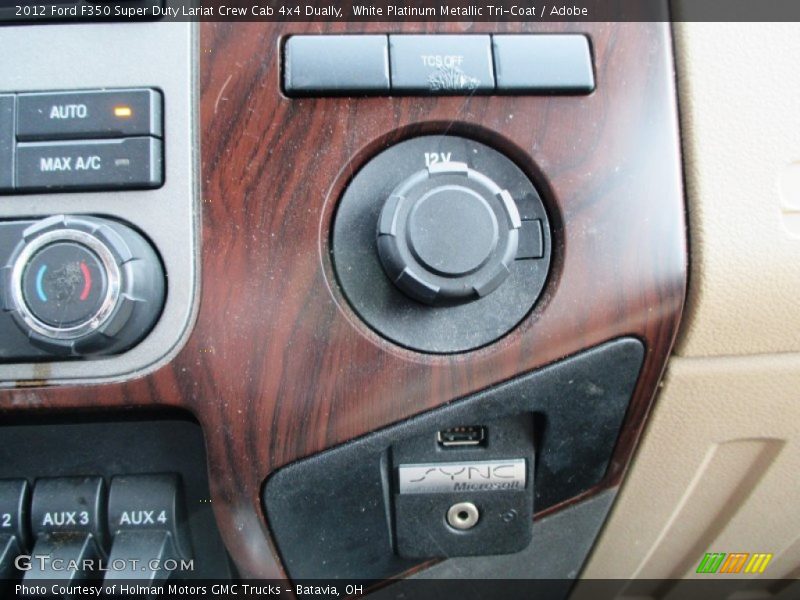 White Platinum Metallic Tri-Coat / Adobe 2012 Ford F350 Super Duty Lariat Crew Cab 4x4 Dually