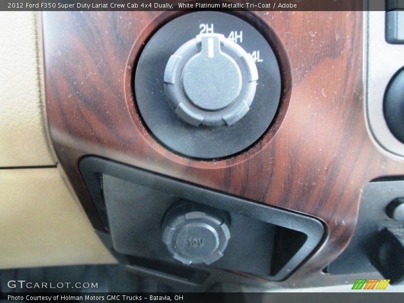 White Platinum Metallic Tri-Coat / Adobe 2012 Ford F350 Super Duty Lariat Crew Cab 4x4 Dually