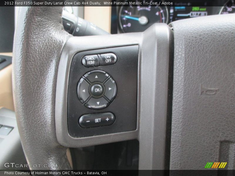 White Platinum Metallic Tri-Coat / Adobe 2012 Ford F350 Super Duty Lariat Crew Cab 4x4 Dually