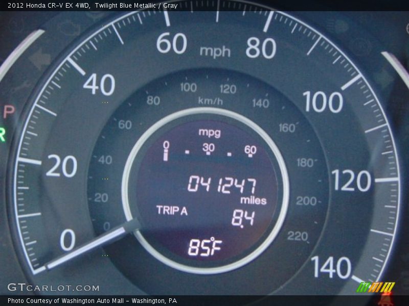 Twilight Blue Metallic / Gray 2012 Honda CR-V EX 4WD
