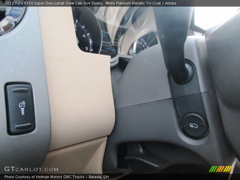 White Platinum Metallic Tri-Coat / Adobe 2012 Ford F350 Super Duty Lariat Crew Cab 4x4 Dually