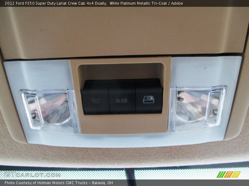 White Platinum Metallic Tri-Coat / Adobe 2012 Ford F350 Super Duty Lariat Crew Cab 4x4 Dually