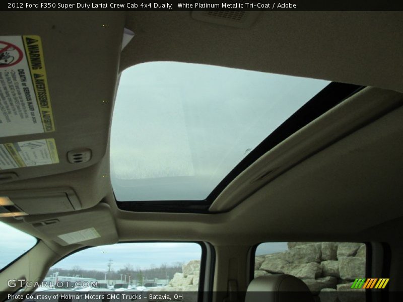 White Platinum Metallic Tri-Coat / Adobe 2012 Ford F350 Super Duty Lariat Crew Cab 4x4 Dually