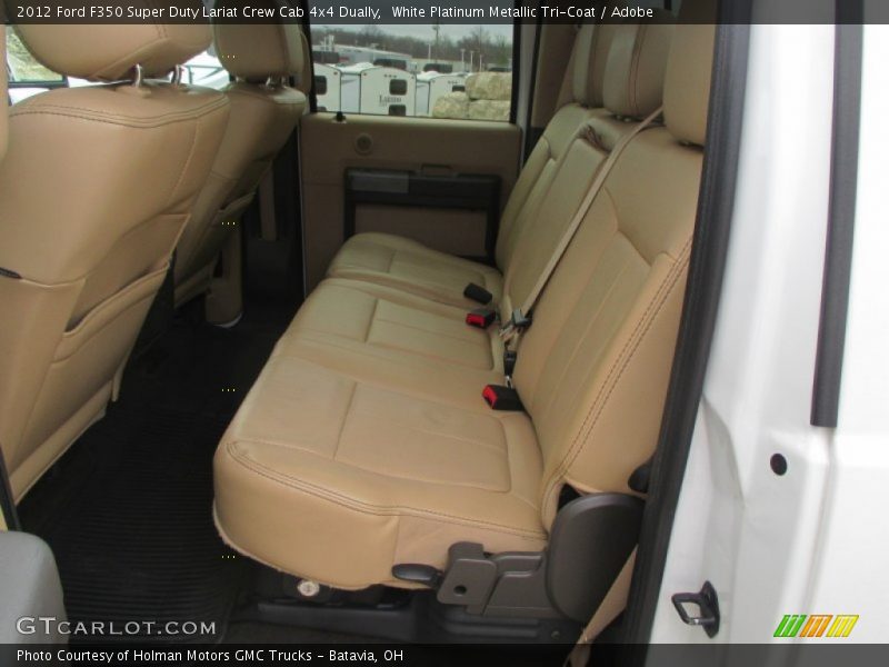White Platinum Metallic Tri-Coat / Adobe 2012 Ford F350 Super Duty Lariat Crew Cab 4x4 Dually