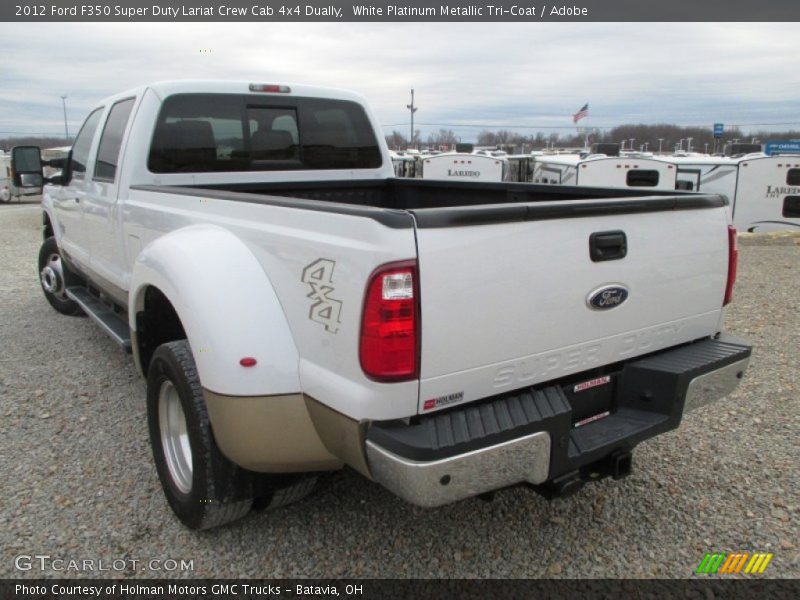 White Platinum Metallic Tri-Coat / Adobe 2012 Ford F350 Super Duty Lariat Crew Cab 4x4 Dually