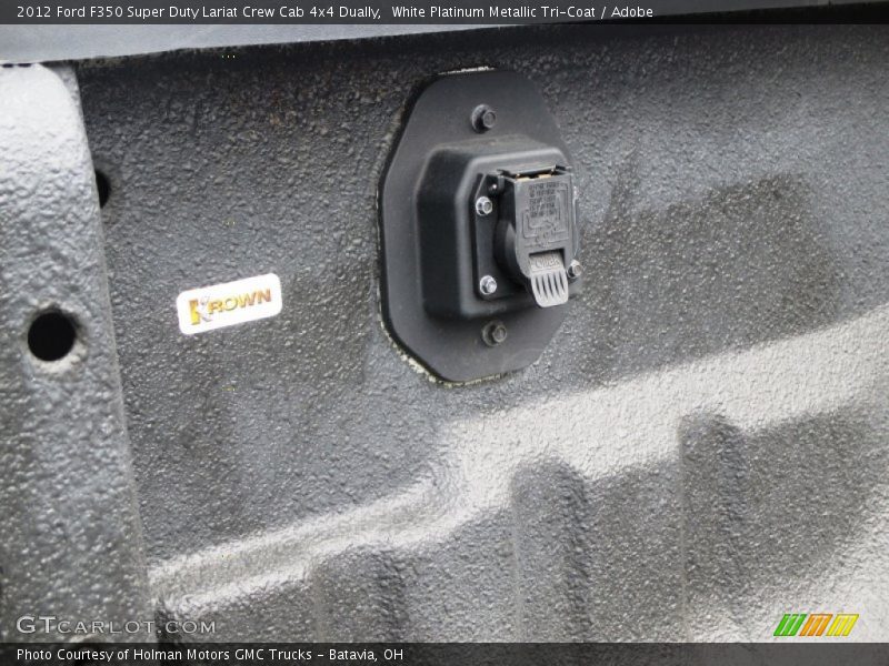 White Platinum Metallic Tri-Coat / Adobe 2012 Ford F350 Super Duty Lariat Crew Cab 4x4 Dually