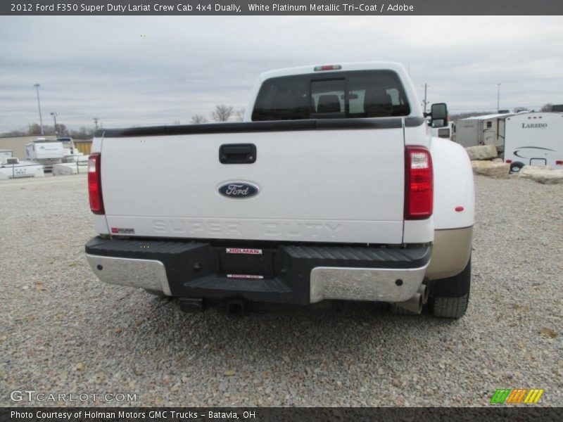 White Platinum Metallic Tri-Coat / Adobe 2012 Ford F350 Super Duty Lariat Crew Cab 4x4 Dually