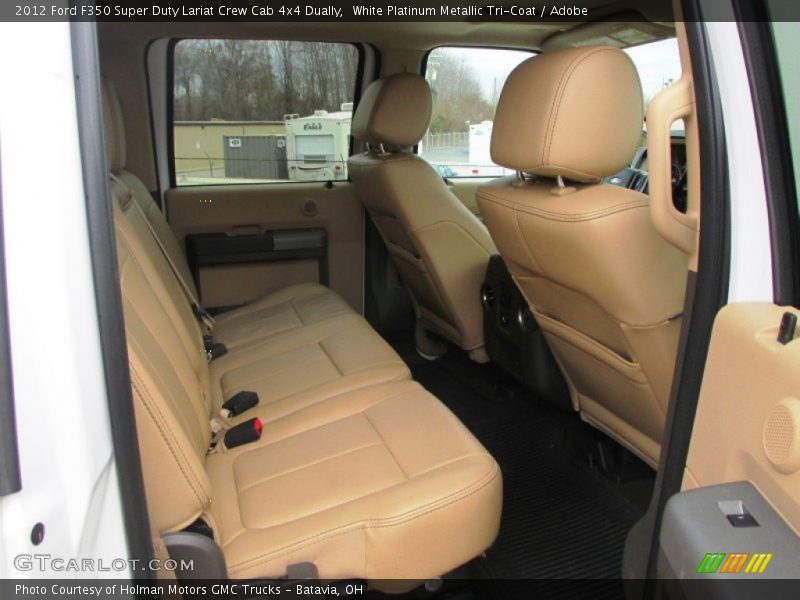 White Platinum Metallic Tri-Coat / Adobe 2012 Ford F350 Super Duty Lariat Crew Cab 4x4 Dually