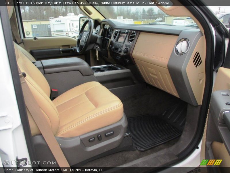 White Platinum Metallic Tri-Coat / Adobe 2012 Ford F350 Super Duty Lariat Crew Cab 4x4 Dually