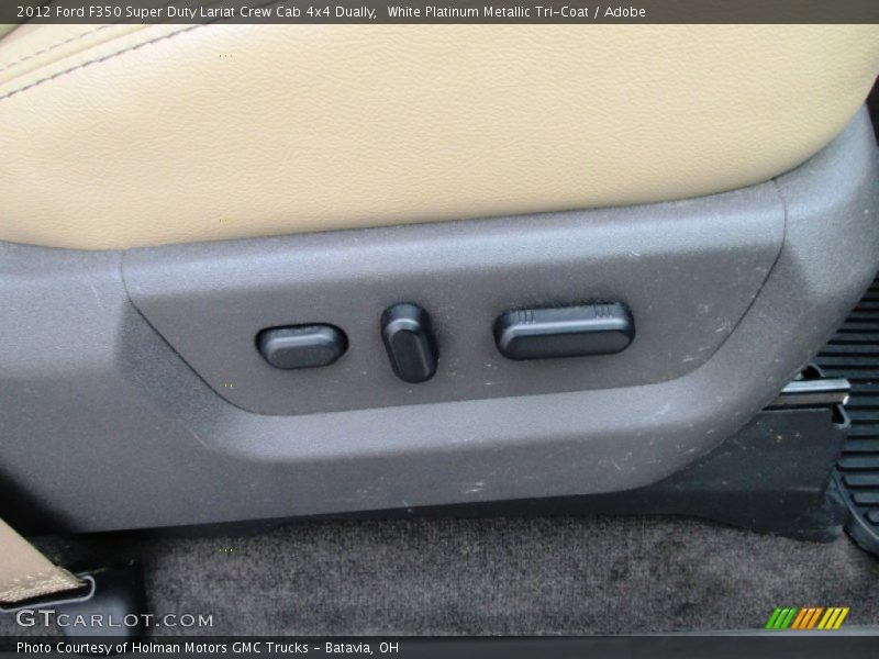 White Platinum Metallic Tri-Coat / Adobe 2012 Ford F350 Super Duty Lariat Crew Cab 4x4 Dually