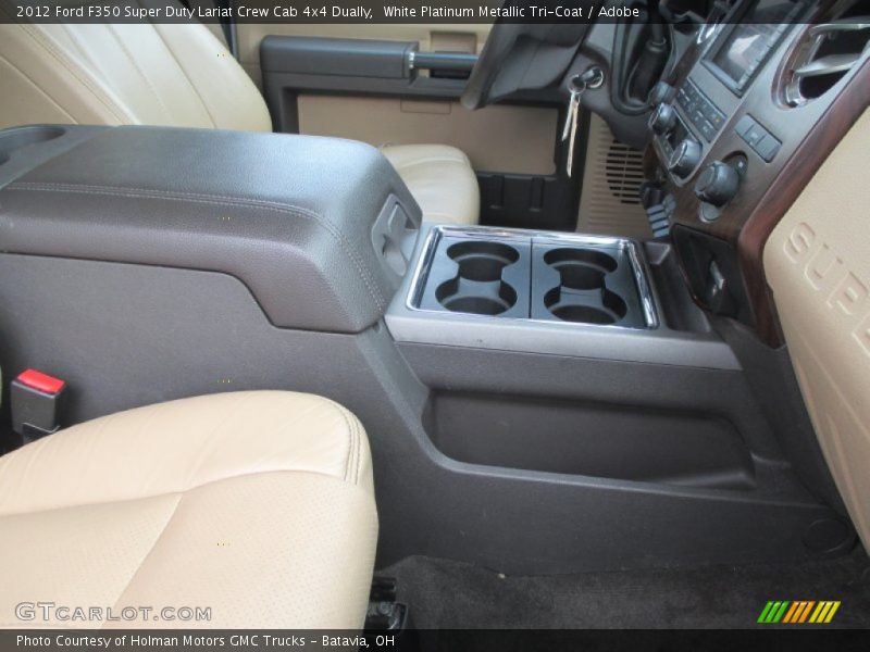 White Platinum Metallic Tri-Coat / Adobe 2012 Ford F350 Super Duty Lariat Crew Cab 4x4 Dually