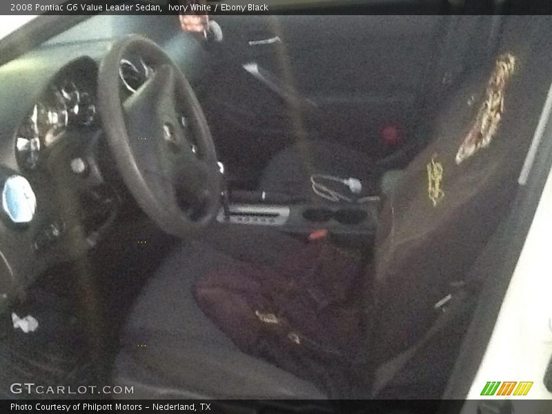 Ivory White / Ebony Black 2008 Pontiac G6 Value Leader Sedan
