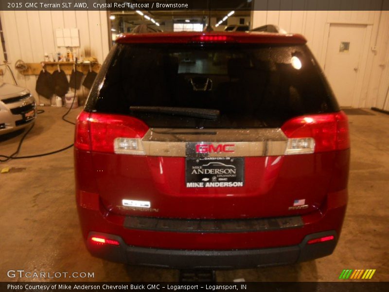 Crystal Red Tintcoat / Brownstone 2015 GMC Terrain SLT AWD
