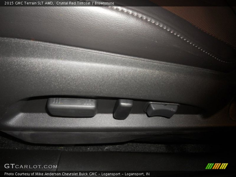 Crystal Red Tintcoat / Brownstone 2015 GMC Terrain SLT AWD