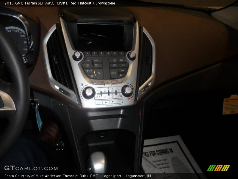 Crystal Red Tintcoat / Brownstone 2015 GMC Terrain SLT AWD