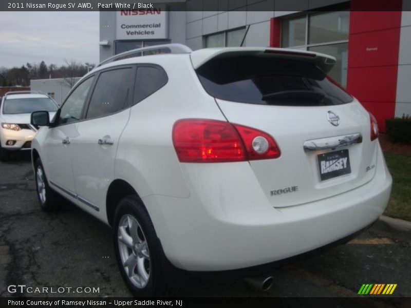 Pearl White / Black 2011 Nissan Rogue SV AWD