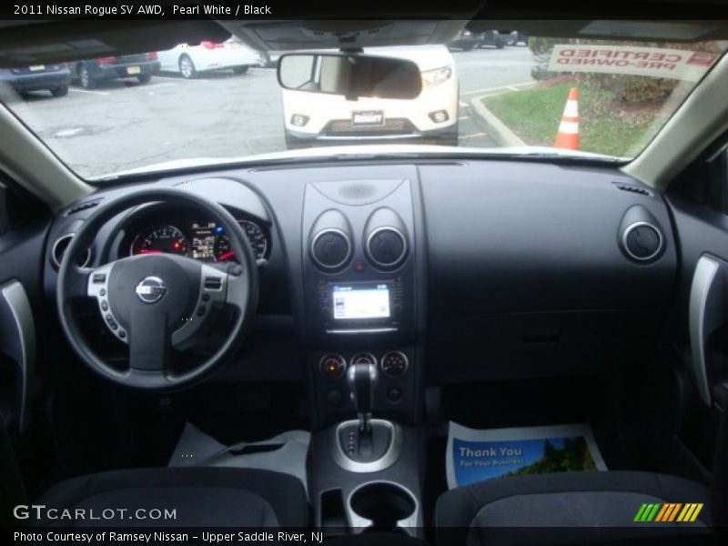 Pearl White / Black 2011 Nissan Rogue SV AWD