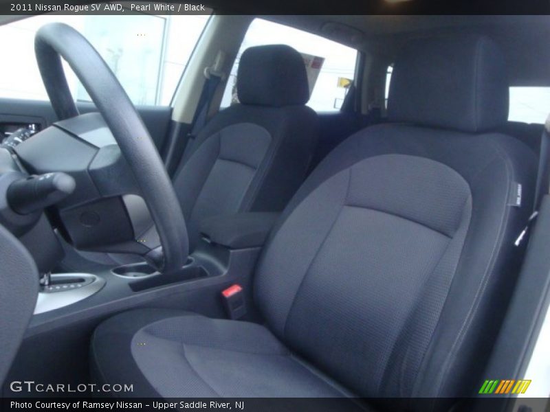 Pearl White / Black 2011 Nissan Rogue SV AWD