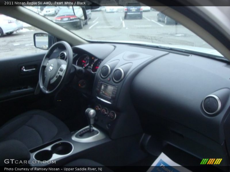 Pearl White / Black 2011 Nissan Rogue SV AWD