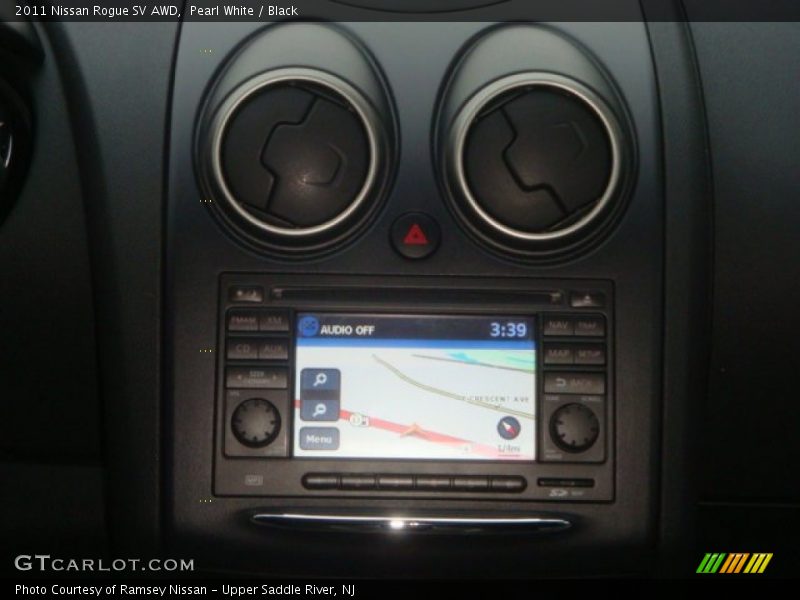 Pearl White / Black 2011 Nissan Rogue SV AWD