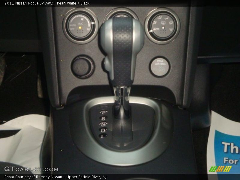 Pearl White / Black 2011 Nissan Rogue SV AWD