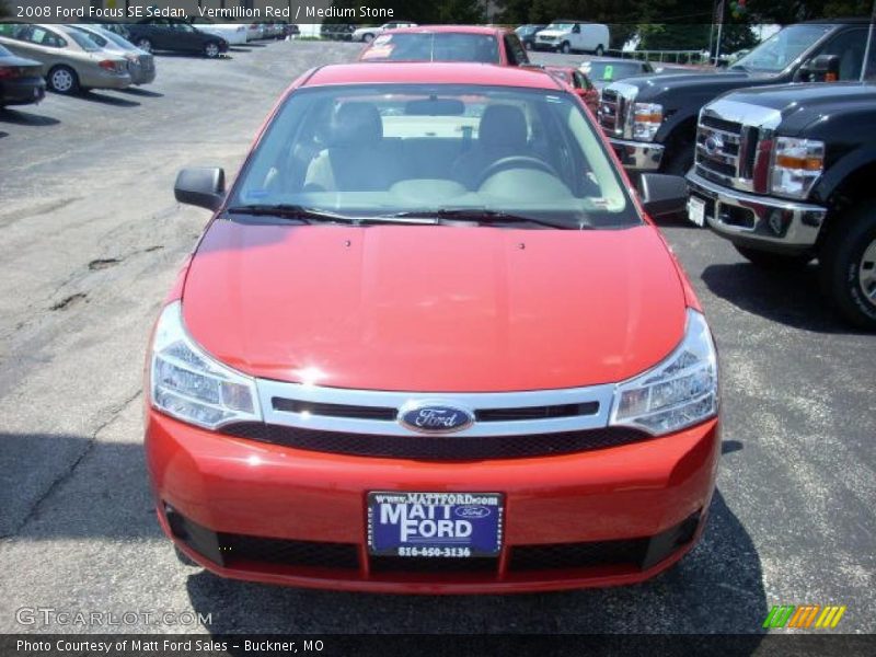 Vermillion Red / Medium Stone 2008 Ford Focus SE Sedan