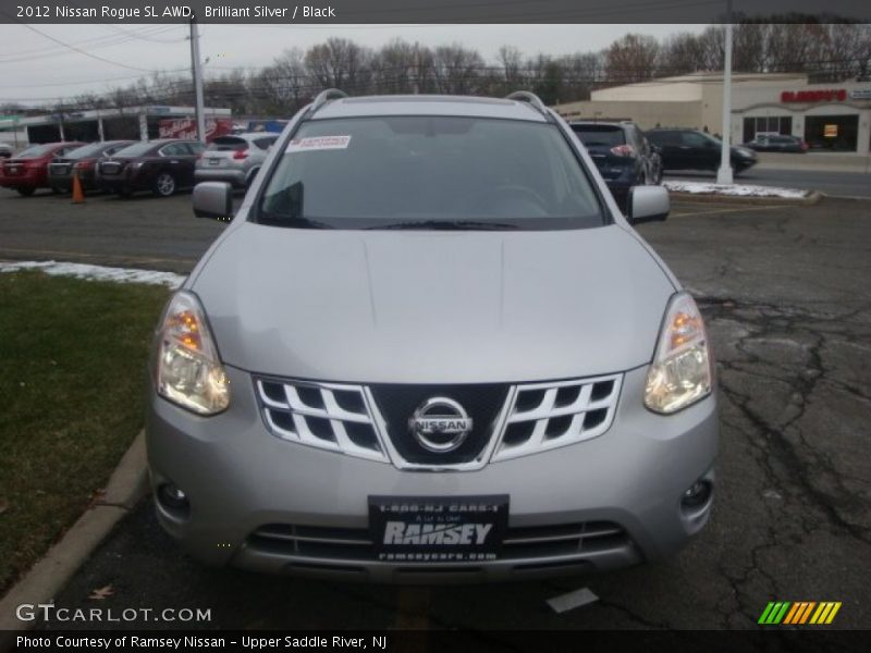 Brilliant Silver / Black 2012 Nissan Rogue SL AWD