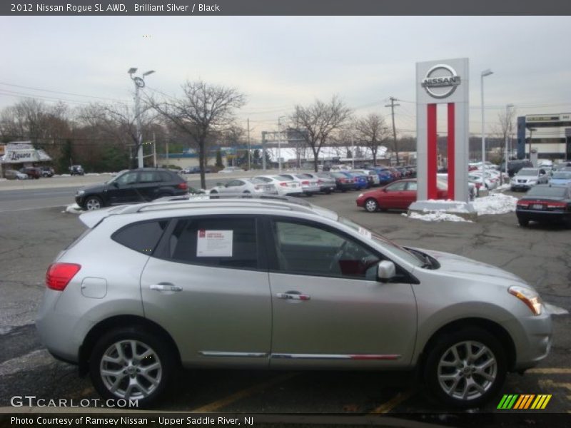 Brilliant Silver / Black 2012 Nissan Rogue SL AWD