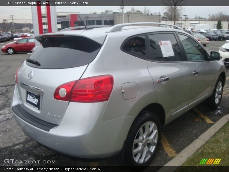 Brilliant Silver / Black 2012 Nissan Rogue SL AWD