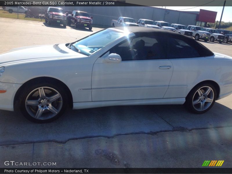 Pewter Metallic / Stone 2005 Mercedes-Benz CLK 500 Cabriolet