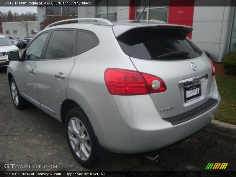 Brilliant Silver / Black 2012 Nissan Rogue SL AWD