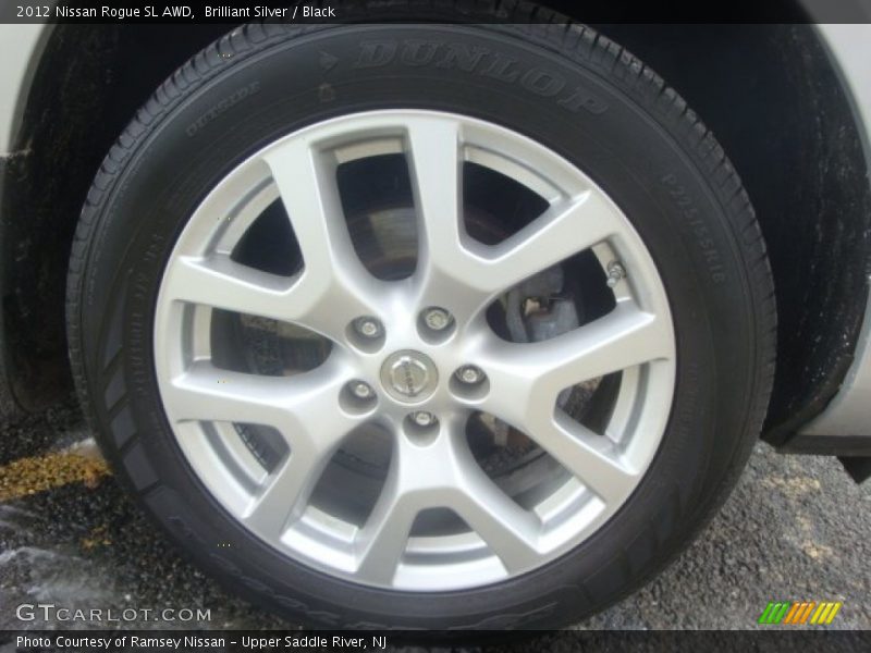 Brilliant Silver / Black 2012 Nissan Rogue SL AWD