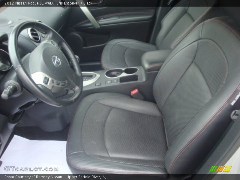 Brilliant Silver / Black 2012 Nissan Rogue SL AWD