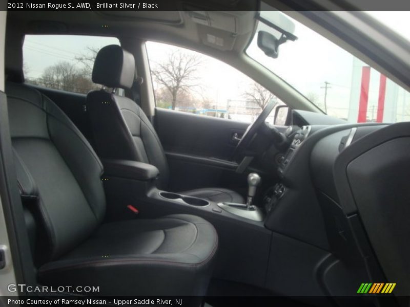 Brilliant Silver / Black 2012 Nissan Rogue SL AWD