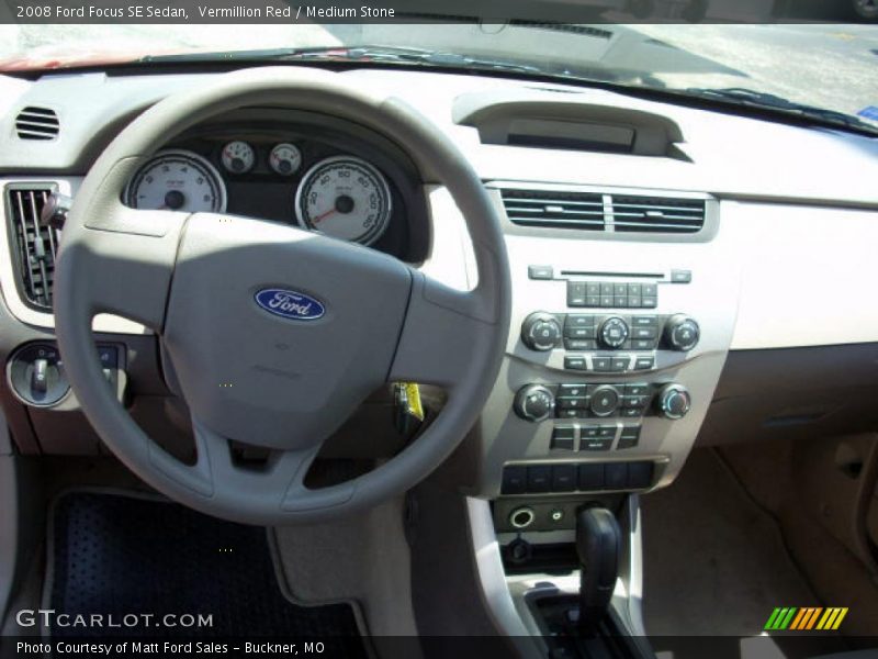 Vermillion Red / Medium Stone 2008 Ford Focus SE Sedan