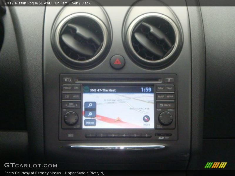 Brilliant Silver / Black 2012 Nissan Rogue SL AWD